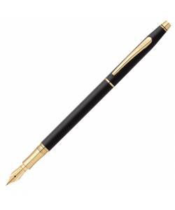 CrossClassic Black Century Fountain Pen w/ Medium 23k gold plate